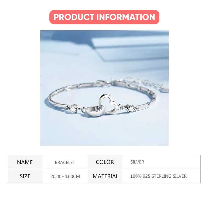Sparkling Heart Connection Bracelet